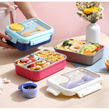 Premium Stainless Steel Lunch Box with Cutlery - 3 Compartment ( 750ml + 80ml )