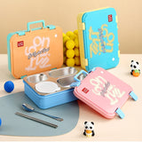 UV Printed Independent Sealed 4 Grid Lunch Box - 800 + 150ml