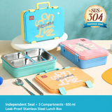 UV Print Bento Lunch Box 3 Grid - 850ml