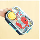 Magic Cartoon Stainless Steel Lunch Box - 3 Compartment ( 750ml )