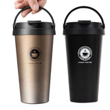 Vacuum Insulated Travel Coffee Mug with Lifting Ring - 500ml