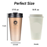 Vacuum Insulated Travel Coffee Mug with Lifting Ring - 500ml