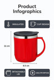 Insulated Stainless Steel Coffee Mug 350 ml