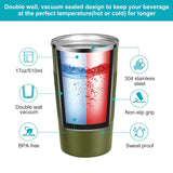 Leather Grip Insulated Travel Coffee Mug - 380ml