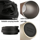 Vacuum Insulated Travel Coffee Mug with Lifting Ring - 500ml