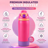 Double Wall Vacuum Insulated Stainless Steel Water Bottle - 800ml