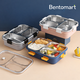 Bentomart Premium 3 Grid Stainless Steel Lunch Box - 750ml