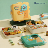 Super Dino Cartoon Stainless Steel Lunch Box - 3 Grid ( 1120ml + 70ml )