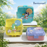Cartoon Theme Stainless Steel Lunch Box - 3 Grid ( 1120ml+70ml )