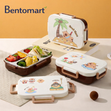 Cute Bear Kids Bento Lunch Box 3 Grid - 600ml