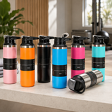 Bentomart Stainless Steel Sports Water Bottle with Flip-Top Sipper Lid - 500ml