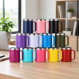 Premium Insulated Coffee Mug with Handle & Lid - 360ml