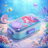 Kids Bento Lunch Box – Mermaid, Kitty & Space Themes - 700ml + 80ml