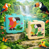 Toucan Themed PP Bento Lunch box 3 Grid - 1590ml + 70ml