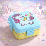 Unicorn Themed PP Bento Lunch box 3 Grid - 1590ml + 70ml