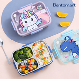 Unicorn and Ben Dino Bento Lunch Box - 3 Compartment ( 750ml )