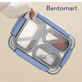 Independent Sealing Stainless Steel Lunch Box - 3 Compartment ( 710 ml )