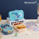Fun Cartoon Sealed PP Lunch Box - 2 Compartment ( 530 ml )