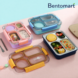Independent Sealing Stainless Steel Lunch Box - 4 Compartment ( 900 ml + 150ml) Soup Bowl