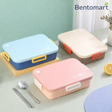 Smile Leak Proof Stainless Steel Bento Lunch Box - 4 Compartment ( 900ml ) with Cutlery