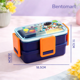 Double Layer Kids Theme - Mermaid, Kitty & Space - 2 Grid ( 700ml X 2 ) + 50ml