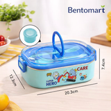 Single Grid Stainless Steel Lunch Box - 2 Compartment ( 850ml + 150ml )