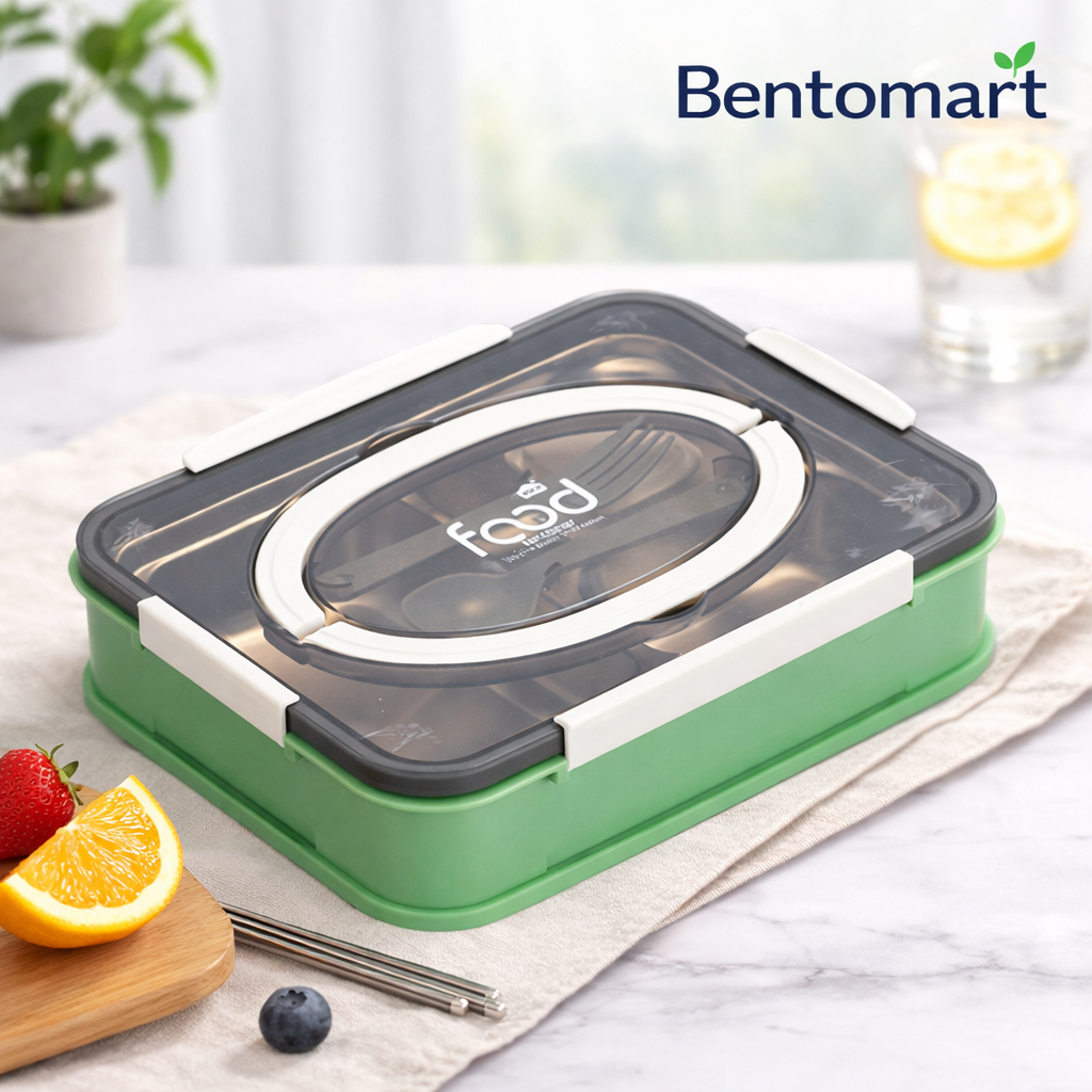 Portable Four-Compartment Lunch Box ( 1000ml )