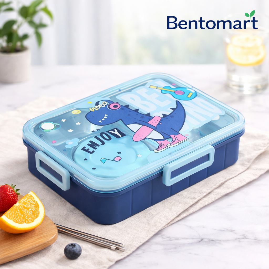 Unicorn and Ben Dino Bento Lunch Box - 3 Compartment ( 750ml )