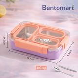 Independent Sealing Stainless Steel Lunch Box - 3 Compartment ( 710 ml )
