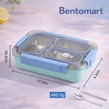 Independent Sealing Stainless Steel Lunch Box - 3 Compartment ( 710 ml )