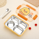Cute Duck / Dino / Unicorn Stainless Steel Lunch Box - 4 Compartment ( 1000ml )