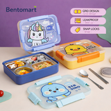 Cute Duck / Dino / Unicorn Stainless Steel Lunch Box - 4 Compartment ( 1000ml )