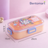 Fun Cartoon Sealed PP Lunch Box - 2 Compartment ( 530 ml )