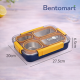 Independent Sealing Stainless Steel Lunch Box - 4 Compartment ( 900 ml )