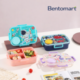 Magic Cartoon PP Lunch Box - 3 Compartment ( 1200ml + 80ml )