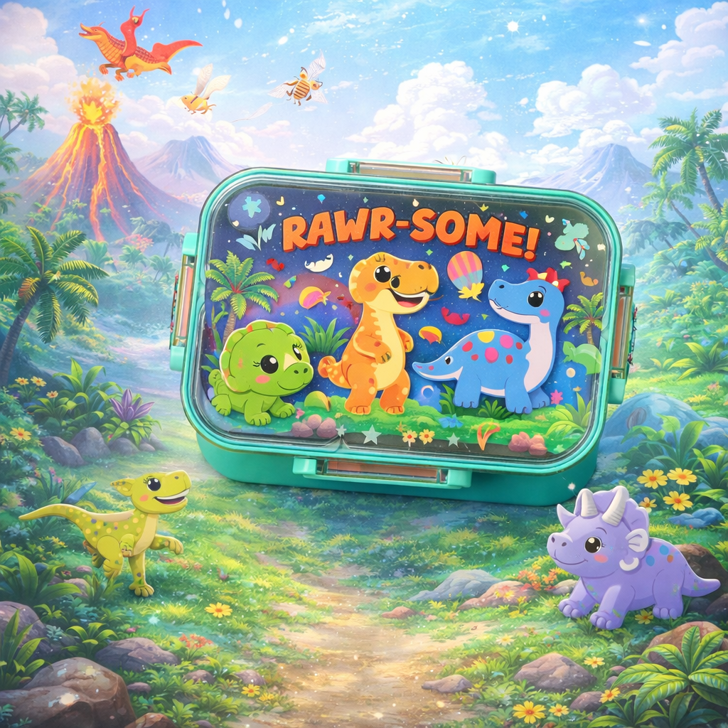 Cartoon Theme Stainless Steel 3 Compartment - 750ml