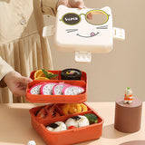 Super Kitten Cartoon PP Lunch Box - 3 Grid ( 1590ml + 70ml )