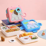 Super Elephant Cartoon PP Lunch Box - 3 Grid ( 1590ml + 70ml )