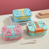 Pastel Surface PP Bento Lunch Box 3 Compartment - 850ml