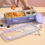 Independent 2 Compartment Box with Bowl - 600 + 150ml