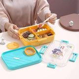 Cartoon Theme PP Lunch Box - 3 Grid ( 1270ml + 70ml )