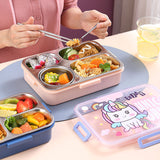 Unicorn and Ben Dino Bento Lunch Box - 4 Compartment ( 900ml )