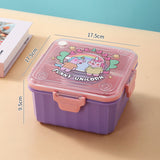 UV Printed Independent Sealed PP Lunch Box 3 Grid - 1200ml