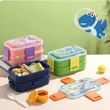 Double Layer Kids Theme - Mermaid, Space, Dino - 2 Grid ( 500ml x 2 + 80ml )