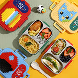 Building Block Bento Lunch Box 3 Compartment - 600ml
