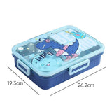 Unicorn and Ben Dino Bento Lunch Box - 3 Compartment ( 750ml )