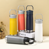 Insulated Stainless Steel Bottle with Handle - 680ml