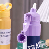 Large Capacity Vacuum Insulated Stainless Steel Water Bottle - 840ml