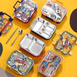 Back to School Bento Lunch Box 4 Grid - 800ml + 150ml