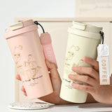 Floral Design Coffee Mug 316 Stainless Steel Thermal - 550ml